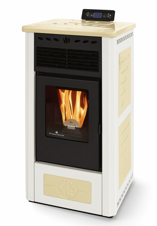 Poêle à granules en céramique - PHEBO Febe Bicolore 7.5 kW
