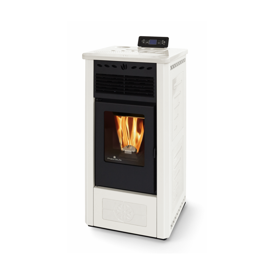 Poêle à granules en céramique - PHEBO Gea 5S-8 7.5 kW