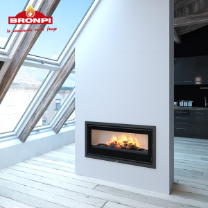 Insert à bois canalisable BRONPI Cairo 90 13 kW