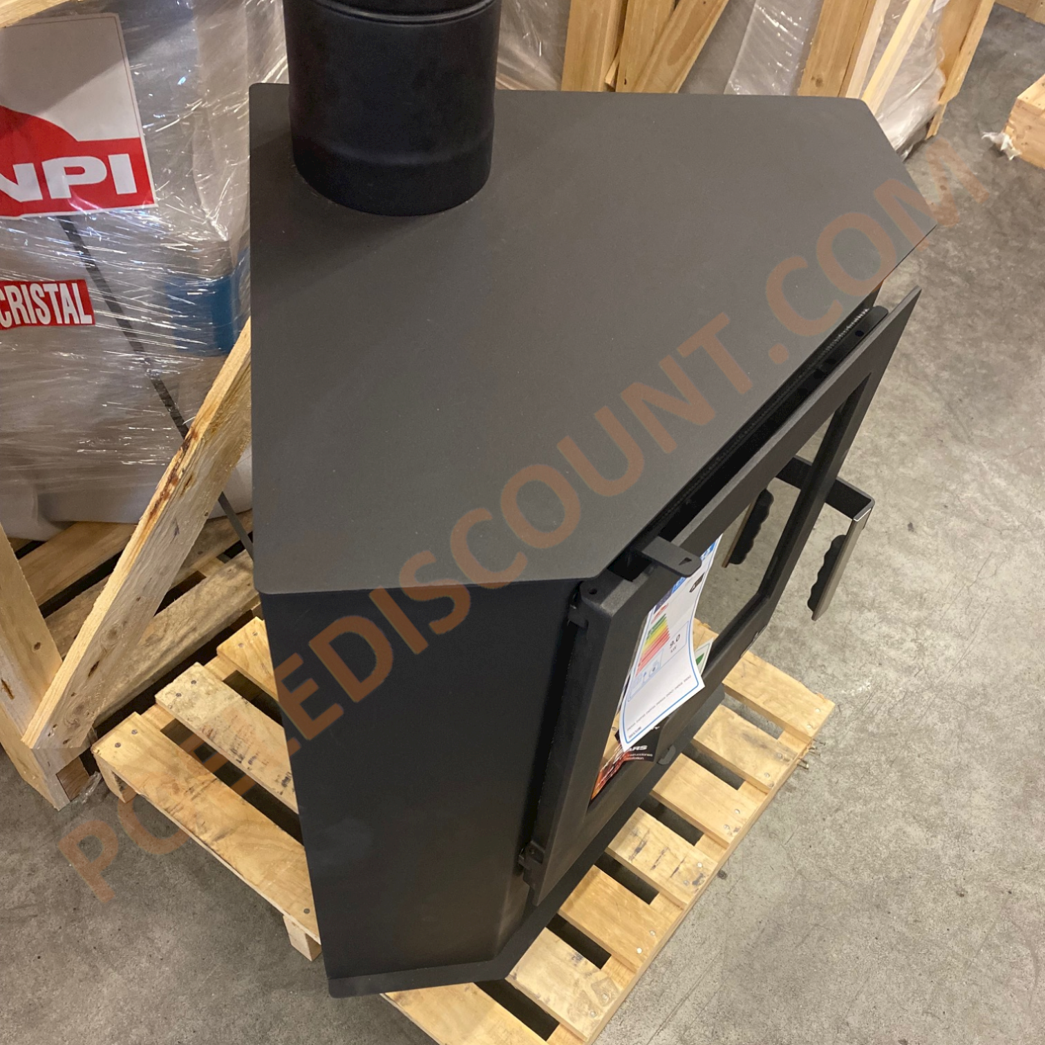 Poêle à bois d'angle BRONPI Lerma 9 kW