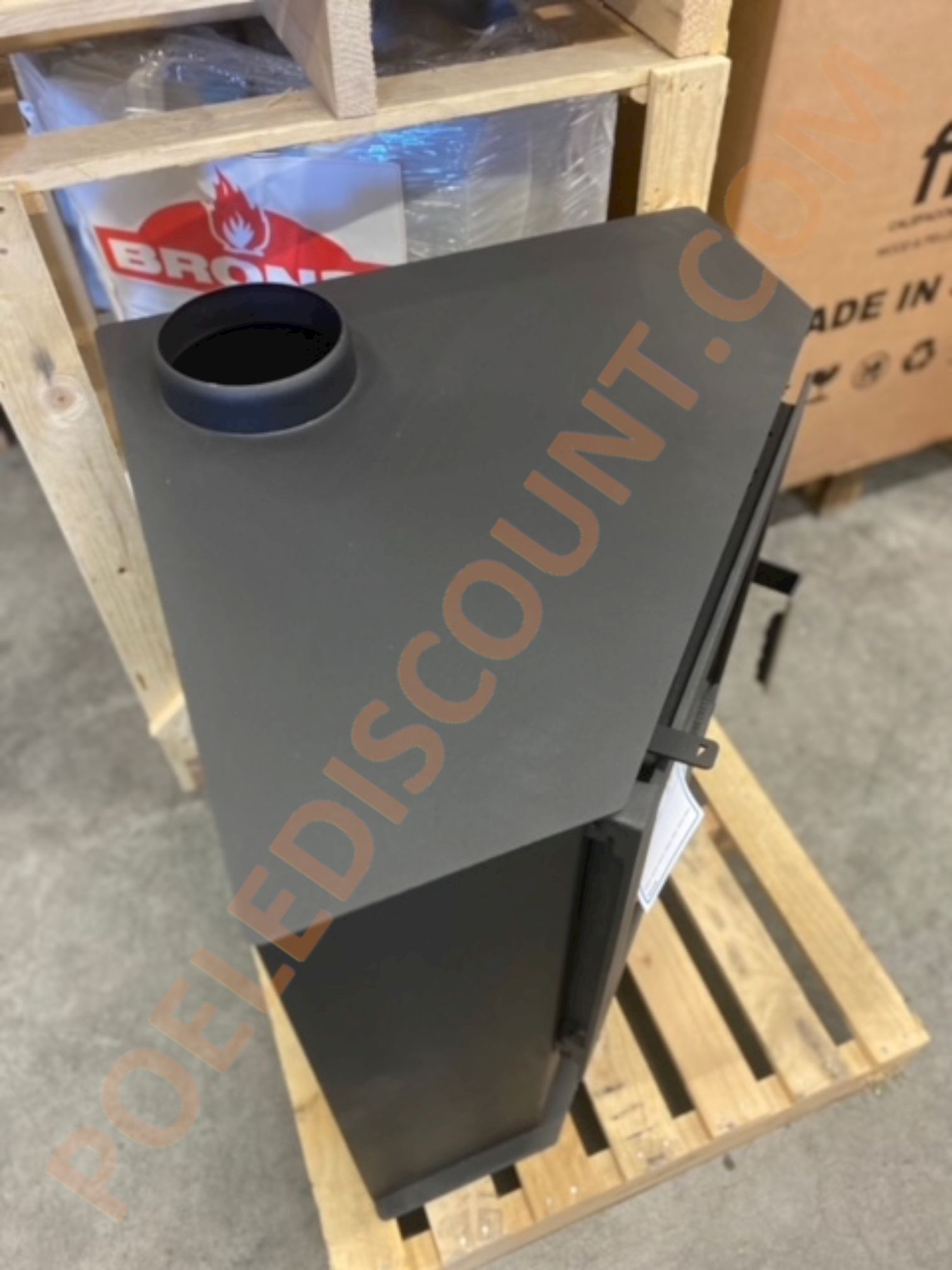 Poêle à bois d'angle BRONPI Lerma 9 kW