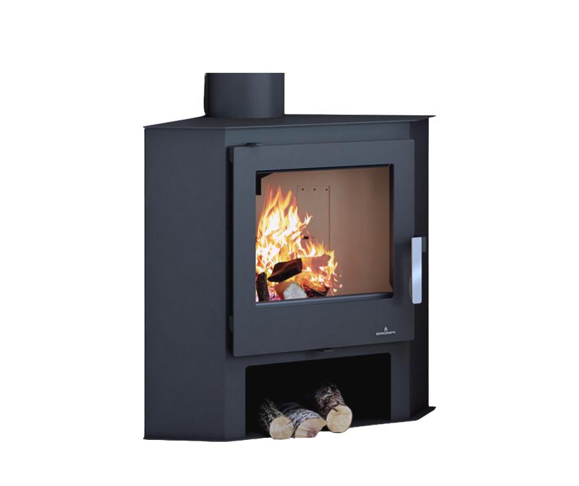 Poêle à bois d'angle BRONPI Lerma 9 kW