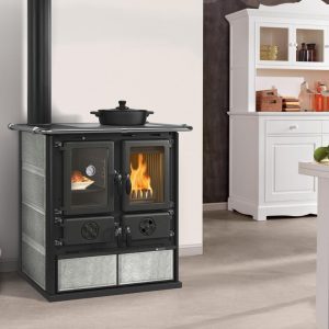 Cuisinière à bois raccordable - LA NORDICA Rosetta SX.16 Pierre 7.9 kW
