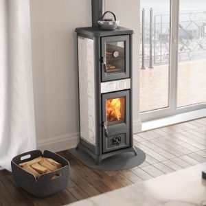 Poêle à bois avec four - LA NORDICA Gemma Forno.165 Ceramica 7.3 kW