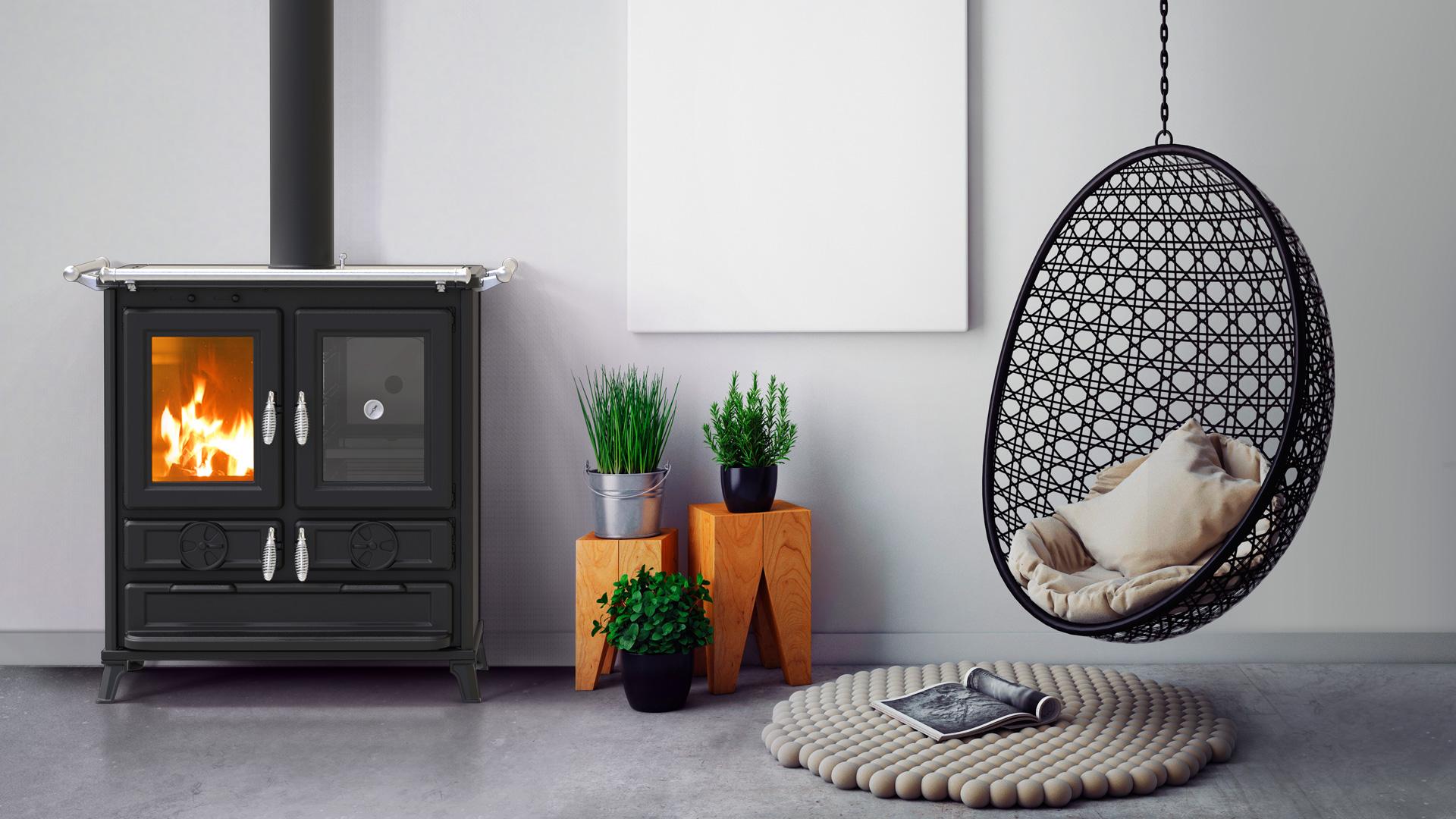 Cuisinière à bois en fonte THERMOROSSI Klaretta Evo 8.2 kW