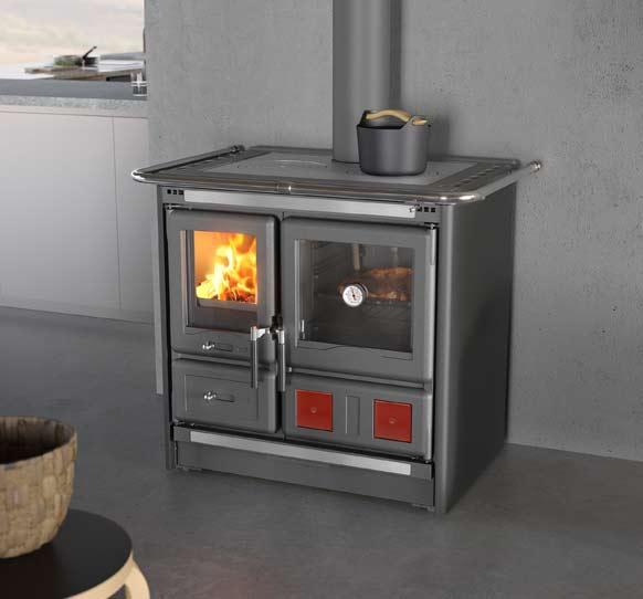 Cuisinière à bois raccordable LA NORDICA Rosa L.16 Steel 9.5 kW