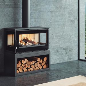 Poêle à bois ventilé 3 vitres - FIREMATIC Calgary - M 13 kW