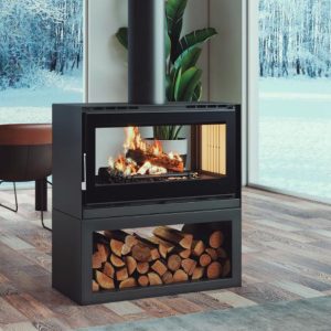 Poêle à bois ventilé 2 vitres - FIREMATIC Ottawa - S 12.6 kW