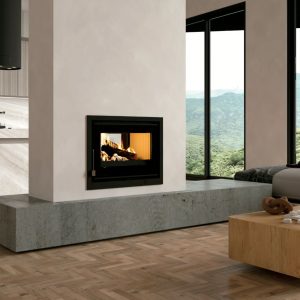 Insert à bois ventilé 2 vitres raccordable - FIREMATIC Sina 12.6 kW