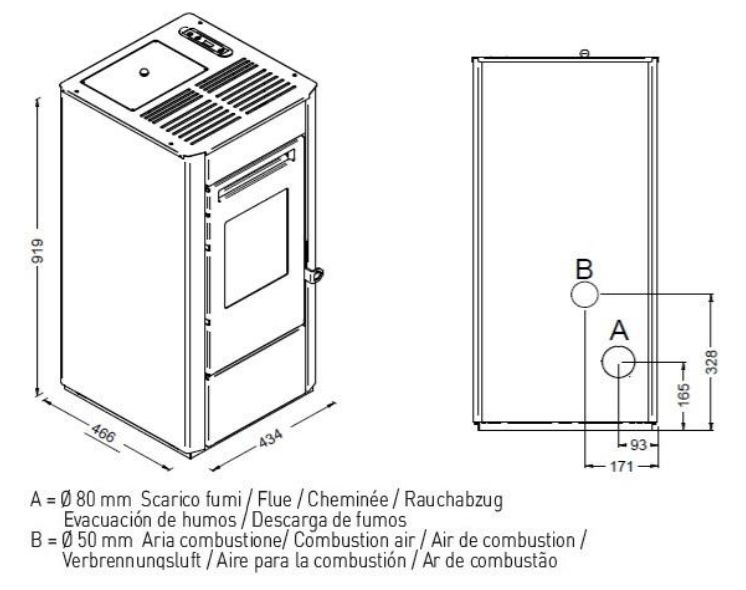 Poêle à granulés PUNTO FUOCO Elsa 8 kW