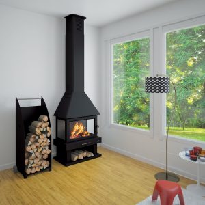 Cheminée à bois 3 vitres - BRONPI Huesca 10 kW
