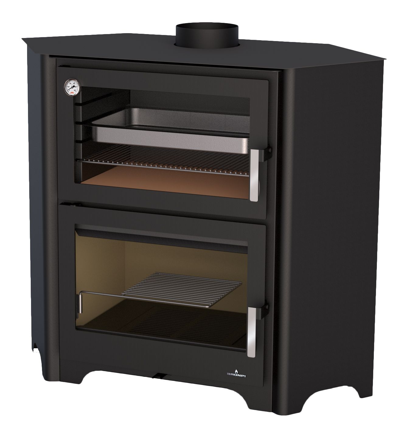 Poêle à bois raccordable avec four - BRONPI Murano - R 14 kW