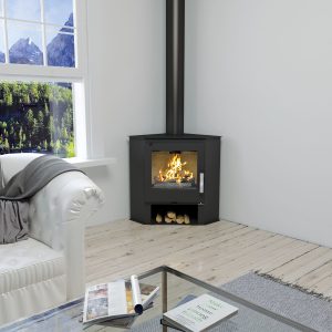Poêle à bois d'angle BRONPI Lerma 9 kW