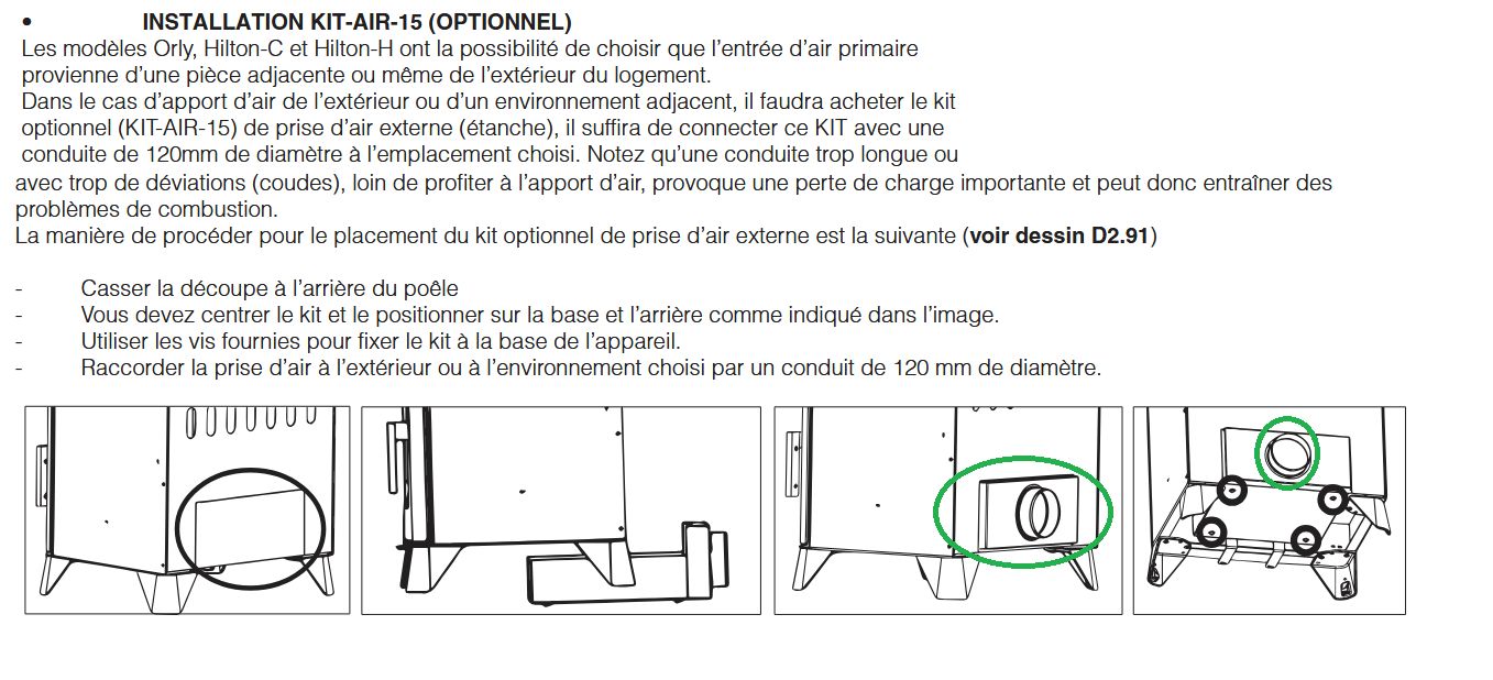 Poêle à bois raccordable BRONPI Orly 6 kW