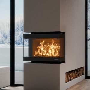 Insert à bois 3 vitres premium - THERMOROSSI Panorama 5.7 kW