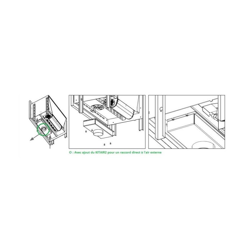 Insert à bois ventilé canalisable - BRONPI Paris 90 Vision 14 kW