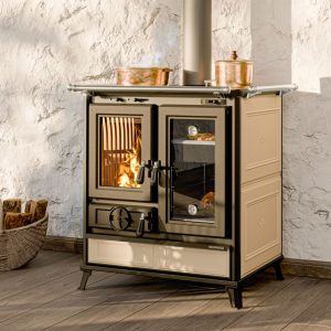 Cuisinière à bois en céramique - THERMOROSSI Melissa Evo Maiolica 7.8 kW