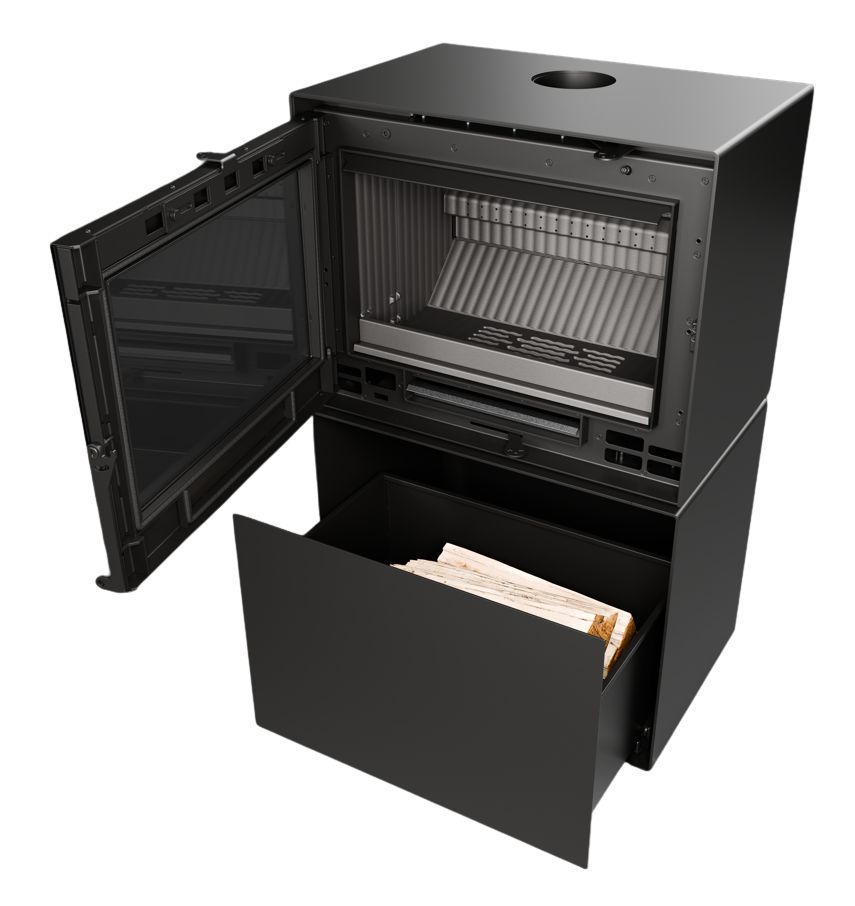 Poêle à bois design raccordable - THERMOROSSI Moonlight 7.9 kW