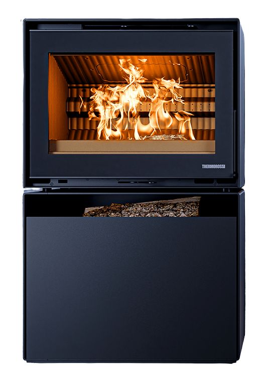 Poêle à bois design raccordable - THERMOROSSI Moonlight 7.9 kW