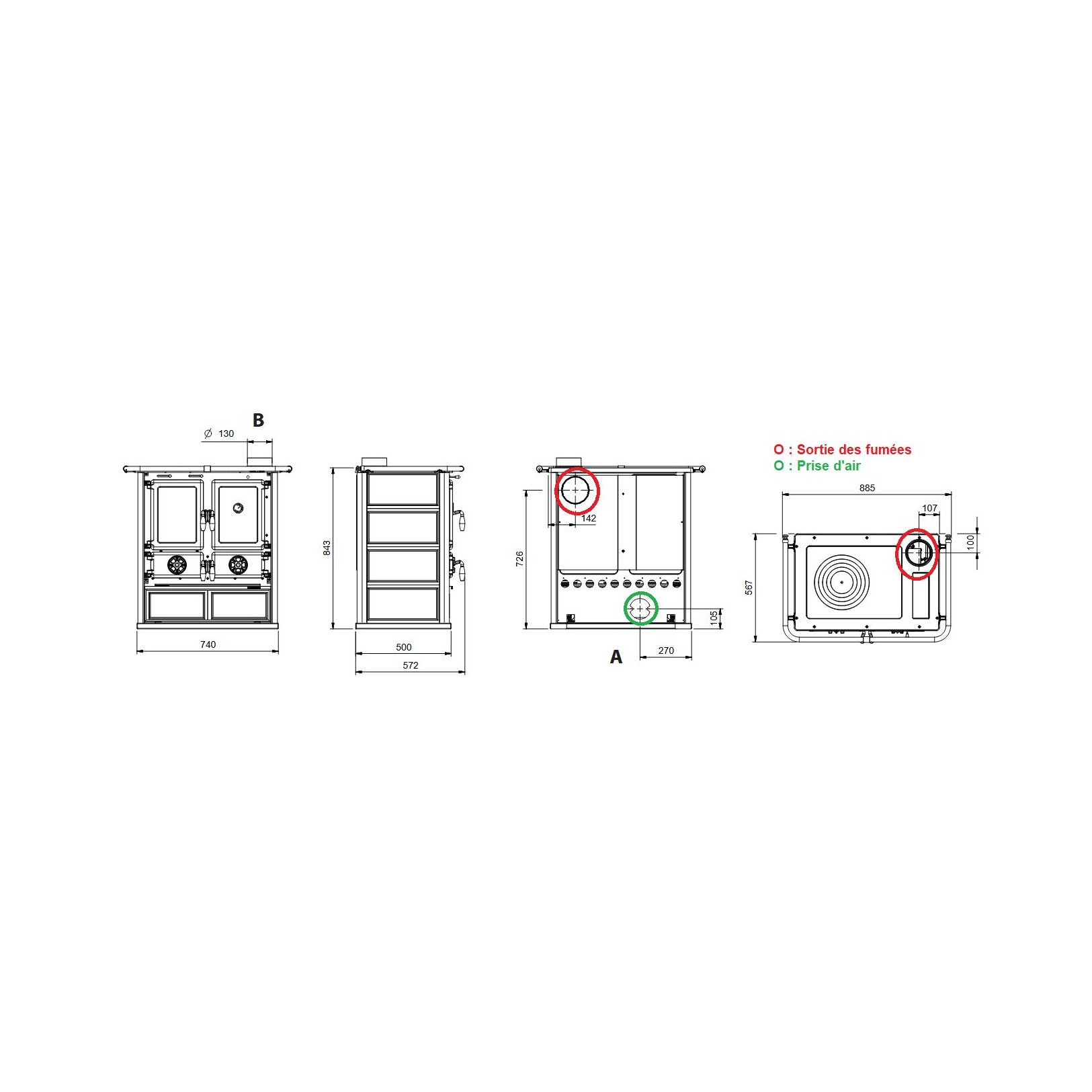 Cuisinière à bois en pierre LA NORDICA Rosetta.16 Petra 7.9 kW