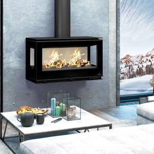 Poêle à bois moderne BRONPI Cairo 903C Box 13 kW