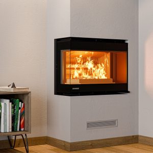 Insert à bois d'angle THERMOROSSI Panorama Angolare DX 5.7 kW