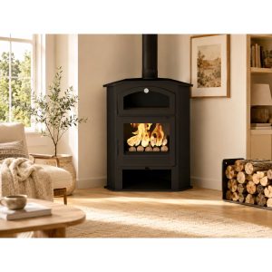 Poêle à bois d'angle avec four - FIREMATIC Idaho 9.5 kW