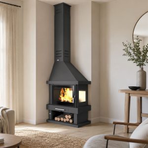 Cheminée à bois d'angle FIREMATIC Alabama 10.9 kW