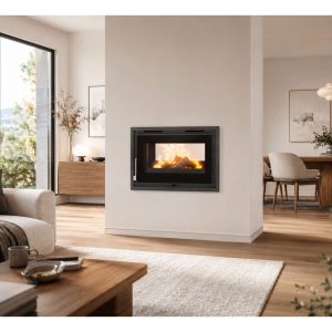 Insert à bois 2 vitres ventilé - FIREMATIC Suna 12.8 kW