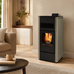 Poêle à granules ventilé - ORIGINE PHEBO Nikè Maxi 12.7 kW