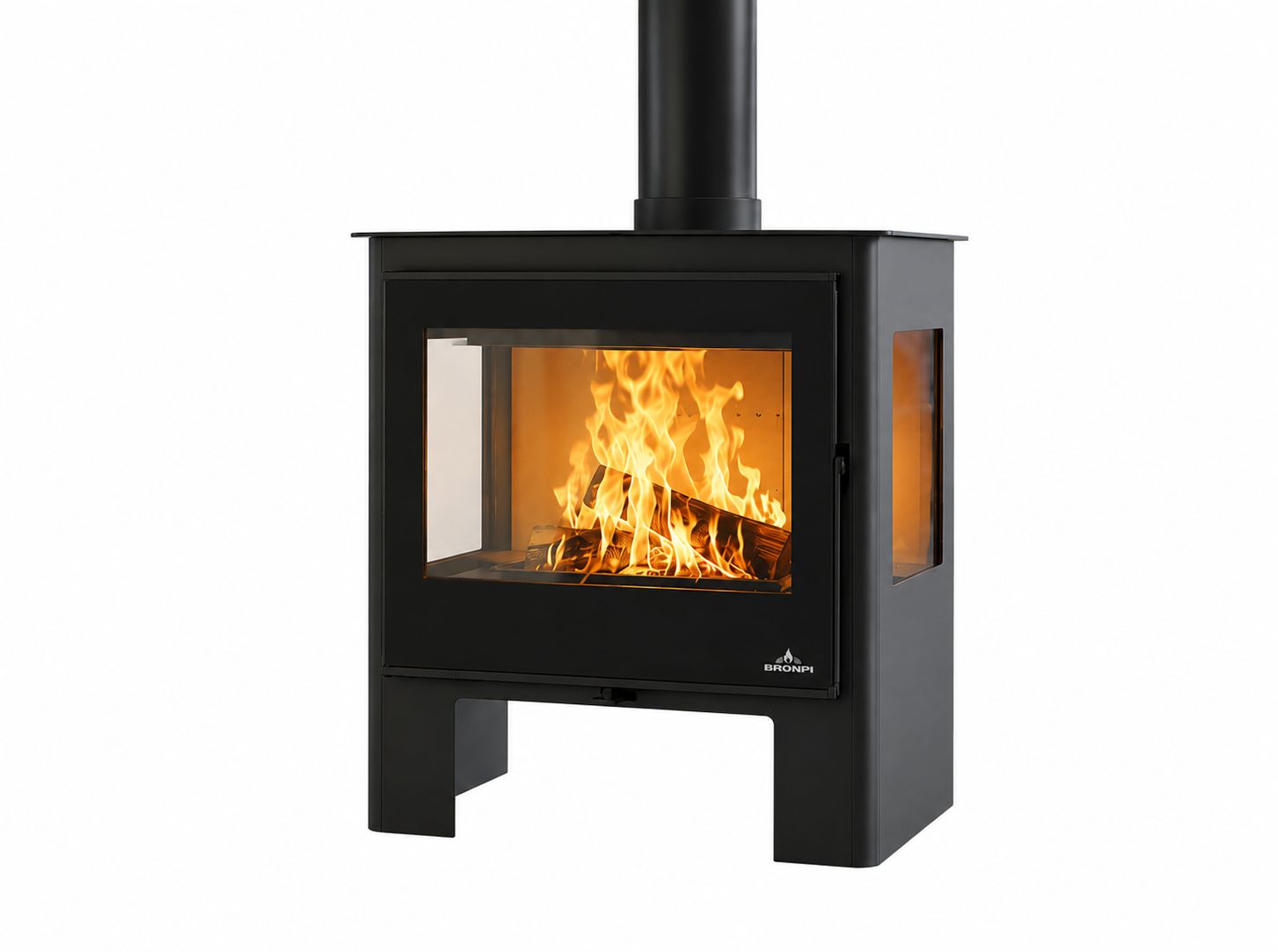 Poêle à bois raccordable BRONPI Loreto 10 kW