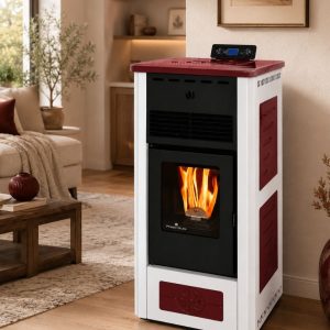 Poêle à granules en céramique - ORIGINE PHEBO Gea Bicolore 5S-XL 7.5 kW
