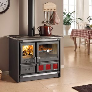 Cuisinière à bois raccordable LA NORDICA Rosa XXL.16 Steel 10.5 kW