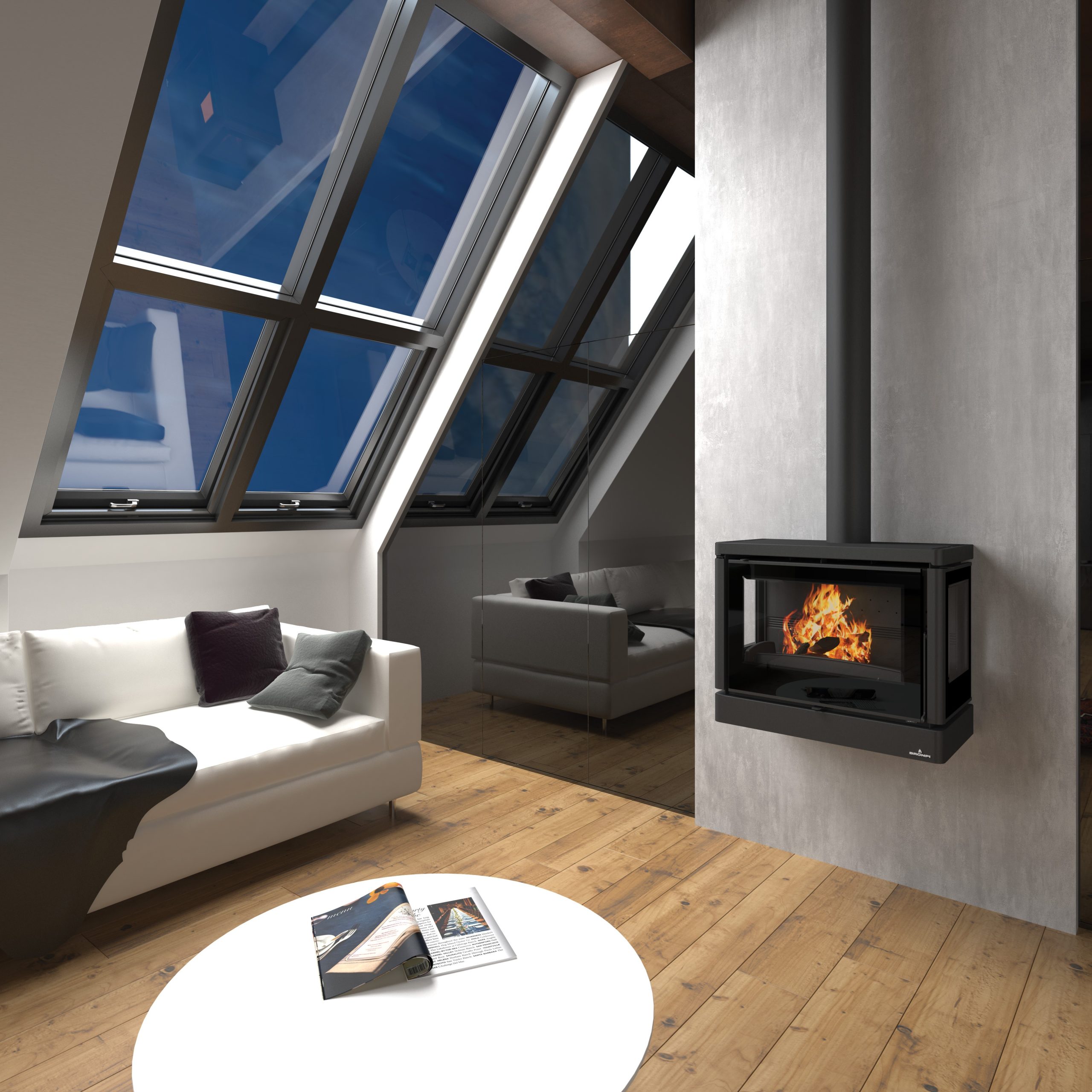 Poêle à bois raccordable BRONPI Loreto 10 kW
