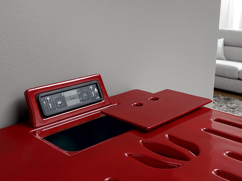 Poêle à granules ventilé céramique ORIGINE PHEBO Maia Bicolore 12.7 kW
