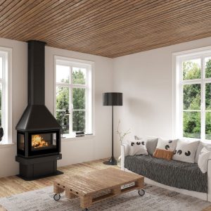 Cheminée à bois ventilé BRONPI Lisboa 3C 10 kW