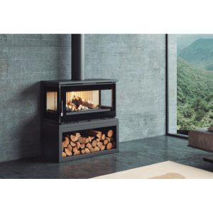 Poêle à bois ventilé 3 vitres - FIREMATIC Calgary - S 12.5 kW - Double combustion