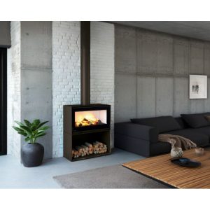 Poêle à bois moderne BRONPI Cairo 110 Box 15 kW