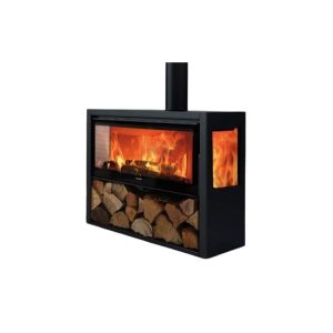 Poêle à bois raccordable 3 vitres - PANADERO Chopin 3V 8.2 kW