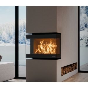 Insert à bois 3 vitres premium THERMOROSSI Panorama 10.7 kW