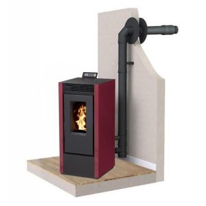 PACK : Poêle à granules étanche INTERSTOVES Marina 14 kW
