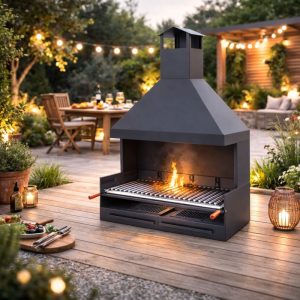 Barbecue bois/charbon FM CALEFACCION BV-102 - Modèle en acier inoxydable