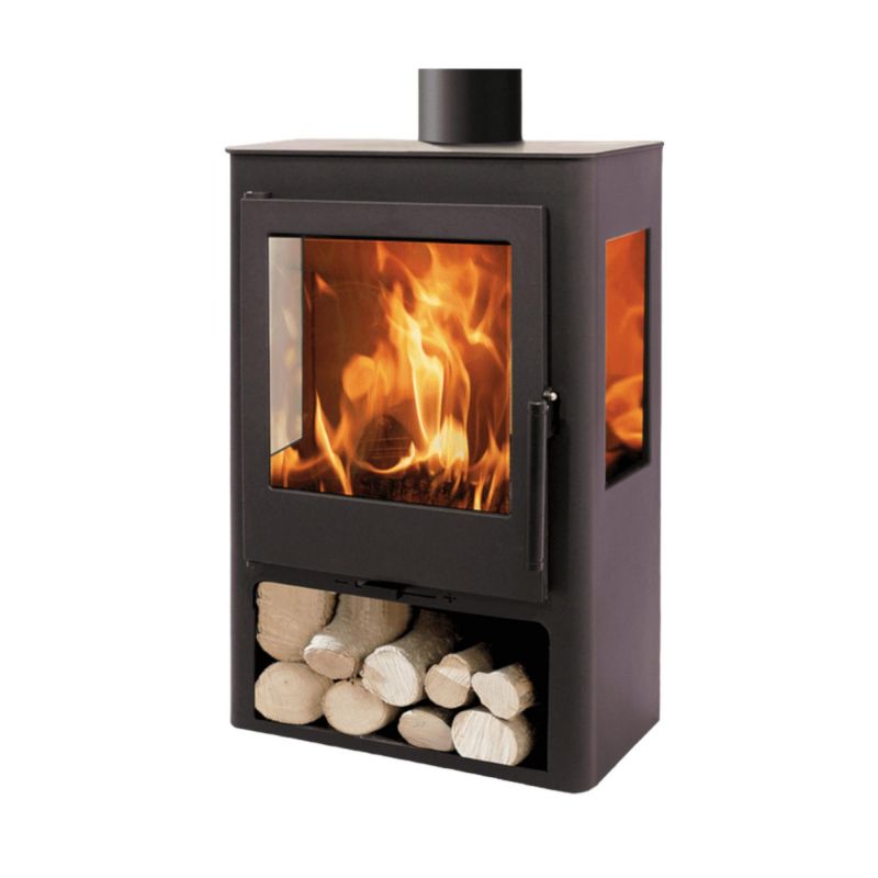 Poêle à bois 3 vitres - PANADERO Coral 3V 5.4 kW