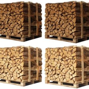 Bûches de chêne blanc et hêtre-charme 50 cm extra-sèches – 4 palettes, 6 stères pour grands foyers