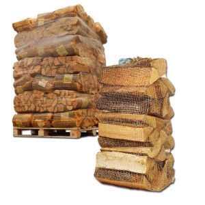 Mélange bois dur hêtre, chêne, charme, frêne en bûches de 30 cm – 40 filets de 25 kg, certifié NF